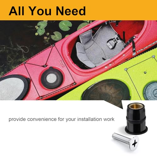 10Pcs M6 Neoprene Well Nuts Kit with Stainless Steel Screws for Marine, Motorcycle, Kayak & Windscreen Accessories - High Strength Rubber Fasteners.