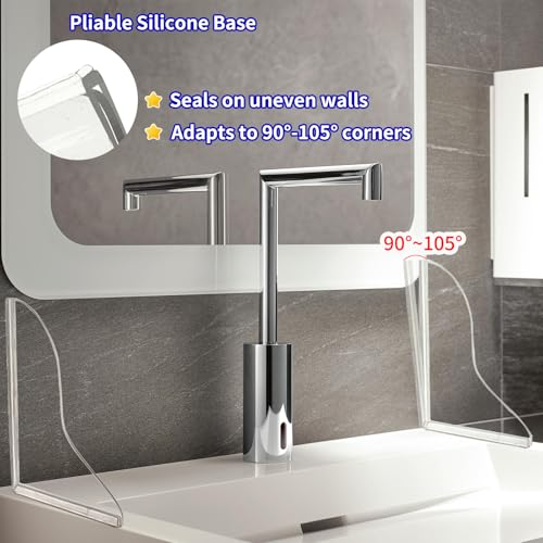 Clear 2-Pack Shower Splash Guard for Bathtub & Shower Corners