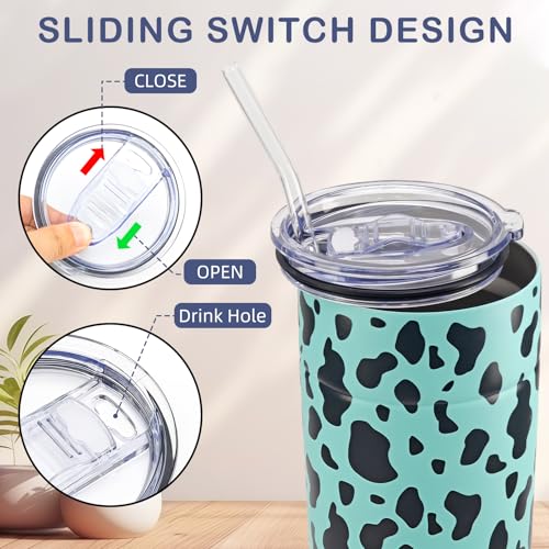 2PCS 40 oz Tumbler Replacement Lid Only Compatible with Silver Buffalo Stainless Steel Tumbler, Reusable Tumbler Cover, Spill Proof, Straw Friendly, BPA Free (2 Pcs)