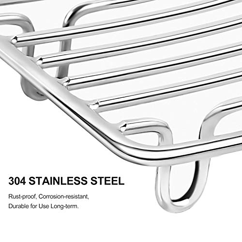 GUUKAR Rectangular Stainless Steel Soap Dish - Self-Draining Chrome Holder