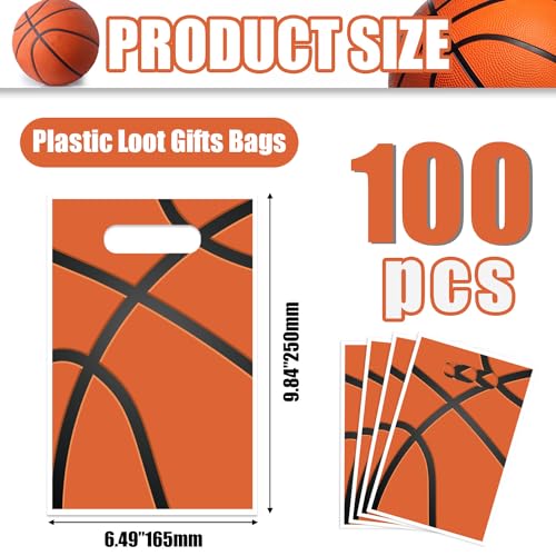QUERICKY 100-Pack Basketball Goodie Bags for Party Favors