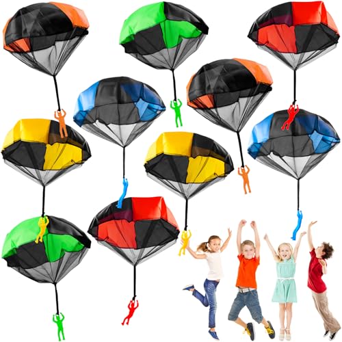 10 Pack Tangle-Free Parachute Toys for Kids - Indoor & Outdoor Fun