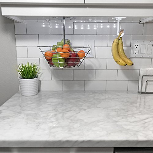 Minimalist Home Foldable Banana Hanger - Under Cabinet Hook (Black)