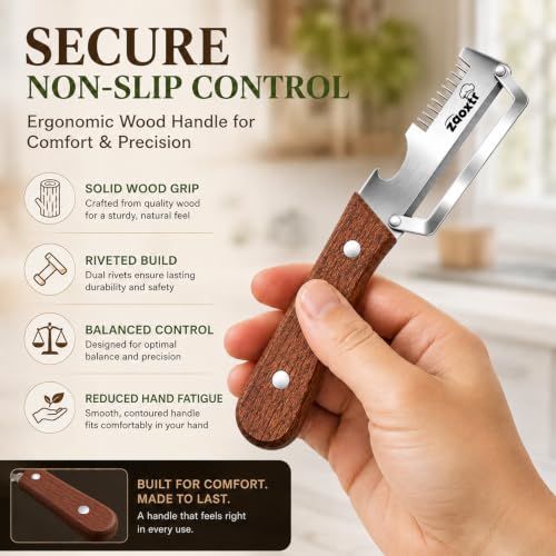 3-in-1 Vegetable Peeler Set (Pack of 2) - Stainless Steel & Wooden Handle