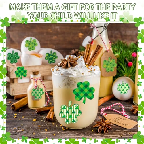 St. Patrick's Day Stickers - 48 Assorted Shamrock Designs
