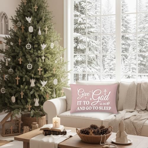 Give It to God Pillow Cover - 12x20 Inch Flannel Cushion Case