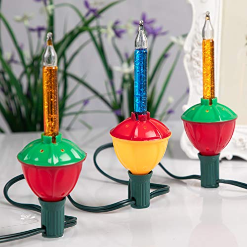 Multicolor Bubble Light Replacement Bulbs 7 Pack - Red, Orange, Blue E12 Base