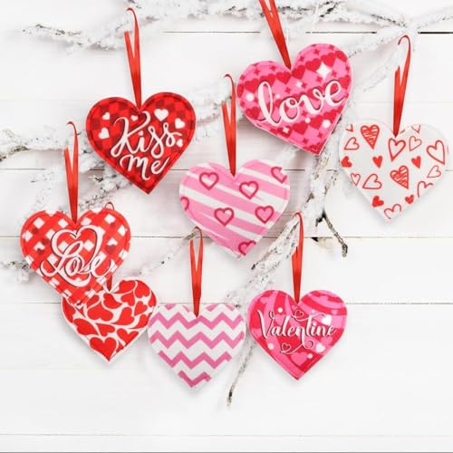 16-Piece Valentine's Day Hanging Heart Ornaments Set