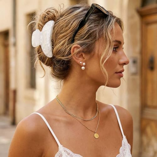 Fashey Acrylic Hair Claw Clip Medium Non-Slip Hair Accessory for Thick Hair
