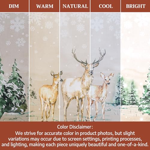 Deer in the Woods Table Runner 14.5 x 108 Inches - 100% Cotton, Fall & Holiday Decor