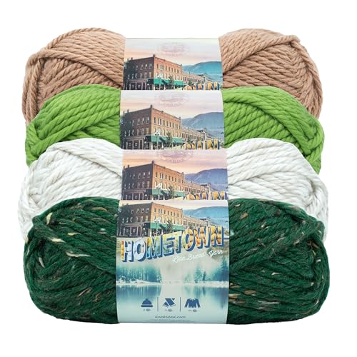 Hometown Super Bulky Yarn - Safari Pack (4 Skeins) by Lion Brand