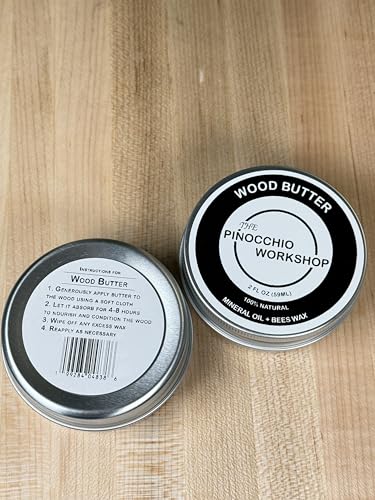 Natural Wood Cutting Board Butter - 2 fl oz Food-Safe Oil & Beeswax