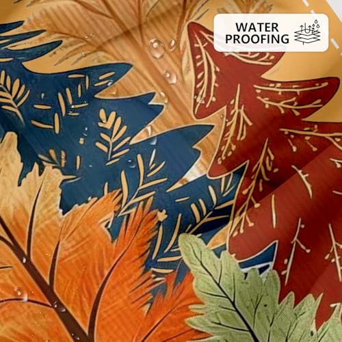 Fall Shower Curtain Set with Autumn Maple Leaves - Fall-1