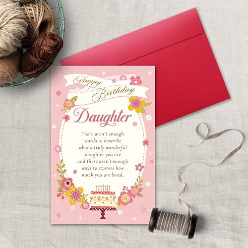Sweet Birthday Card for Daughter - Loving Gift from Parents