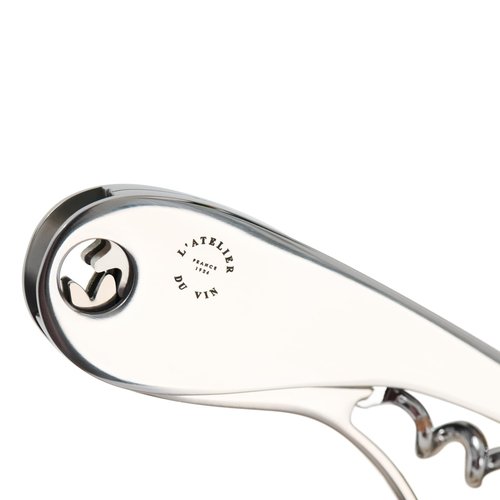 L'Atelier du Vin – Soft Machine Silver – Sommelier Corkscrew in Polished Stainless Steel – Professional Tasting Tool with Foil Cutter and Integrated Bottle Opener
