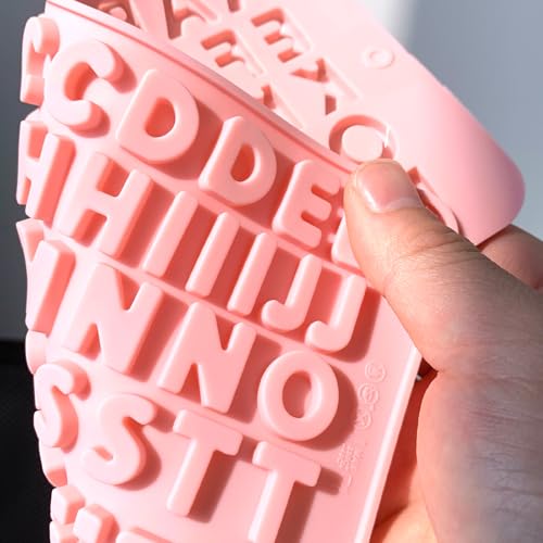 2-Pack Silicone Letter & Number Molds for Baking & Crafts