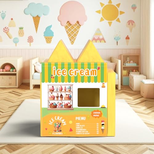 DLOREUK Ice Cream Store Play Panel for Kids Modular Foam Play Couch