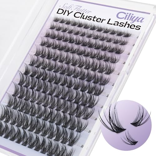 Ciliya Cluster Lashes Wispy DIY Individual Eyelash Extensions Natural Volume