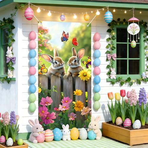 Easter Independence Day Door Banner 35.4 x 70.9 Inch | Seasonal Decor