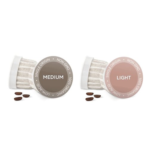 Fabula Coffee Pods Medium and Light Roast Bundle - 48 Count, Compatible with Keurig & Keurig 2 Machines