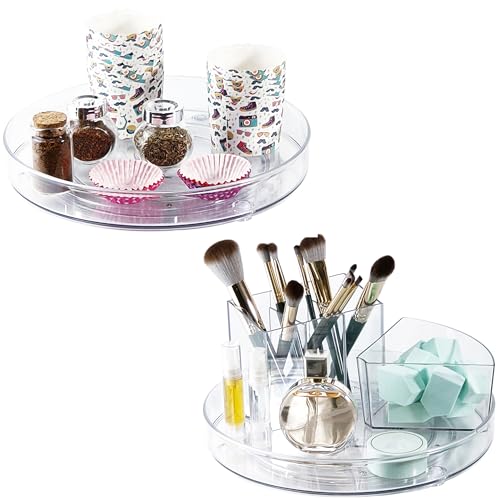Lazy Susan Turntable - 9.25" Rotating Organizer for Kitchen & Bathroom