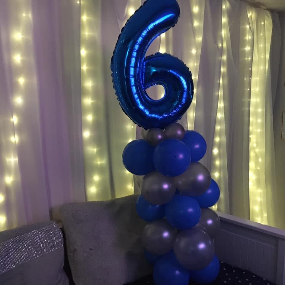Number 7 Balloon by Night Blue - 40 Inch Birthday Decoration for Girls & Women | Perfect for 7th Birthday Parties