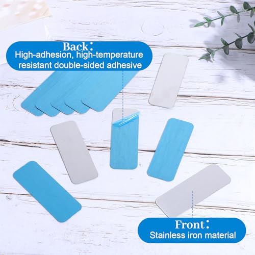 20 Pack Adhesive Metal Plates for Magnetic Lighting - Silver