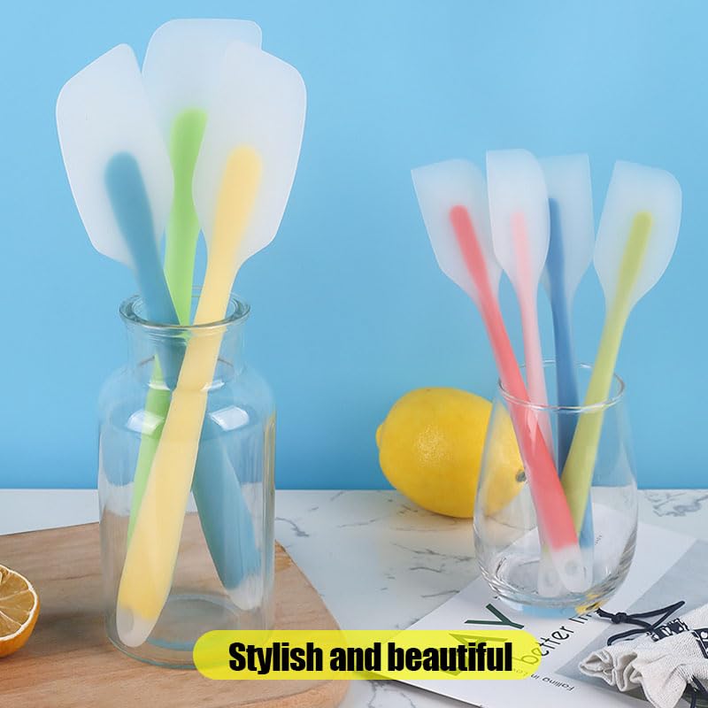 LEKAYIHU 3 Pcs Heat-Resistant Silicone Spatula Set - 8.2 Inch Non-Stick Baking Tool