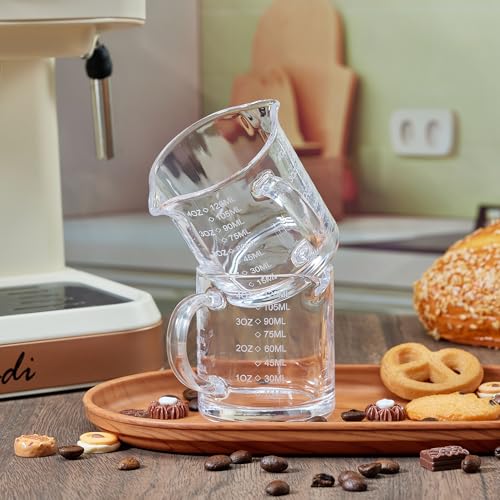 Ackers Espresso Cup Set - 4oz Borosilicate Glass with Handle