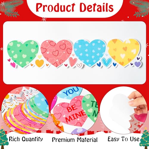 Valentine's Day Heart Cutouts Bulletin Board Set - 76 Pieces