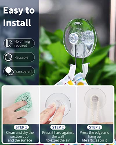 Suction Cups for Glass - Assorted Sizes 1.2, 1.8 & 2.2 Inch, 30 Pack