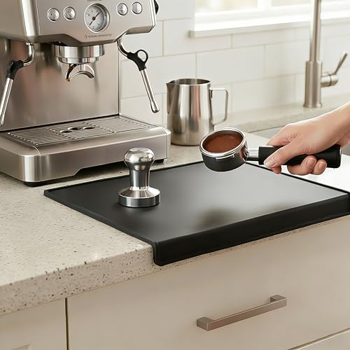 Silicone Espresso Tamping Mat - Heat Resistant & Non-Slip, 9.8x7.8 inches