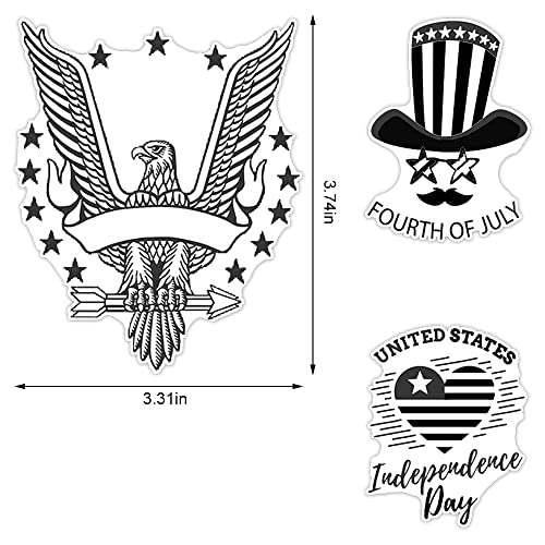 Estivaux 4th of July Silicone Clear Stamps - American Eagle & Stars