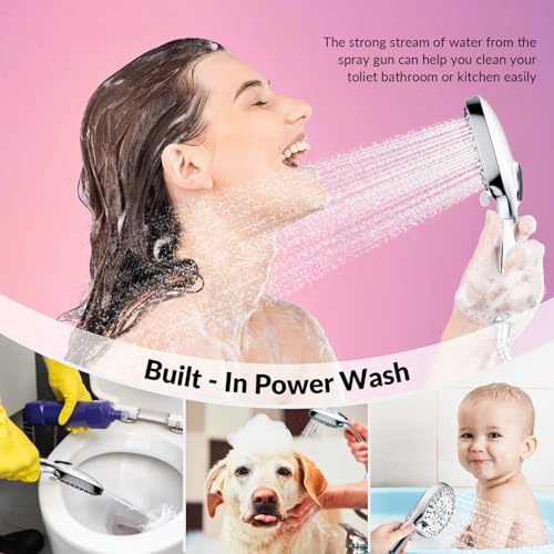 LumeTon High-Pressure Filtered Handheld Shower Head - 7 Spray Modes