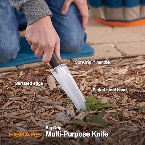 Fiskars Big Grip Multi-Purpose Garden Knife for Weeding & Planting