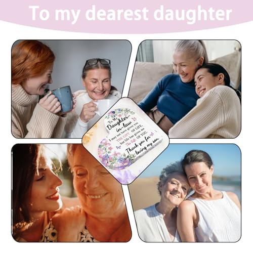 Pink-Law Daughter-in-Law Gifts Acrylic Decoration from Mother-in-Law, Wedding & Birthday Present