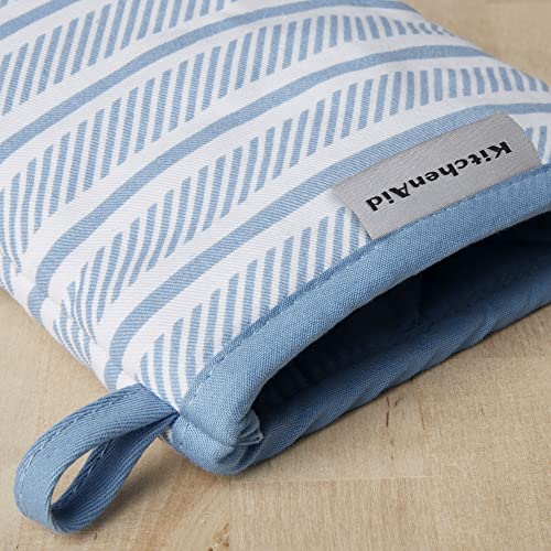 KitchenAid Albany Mini Oven Mitts Set - Blue Velvet, 5.5" x 8"