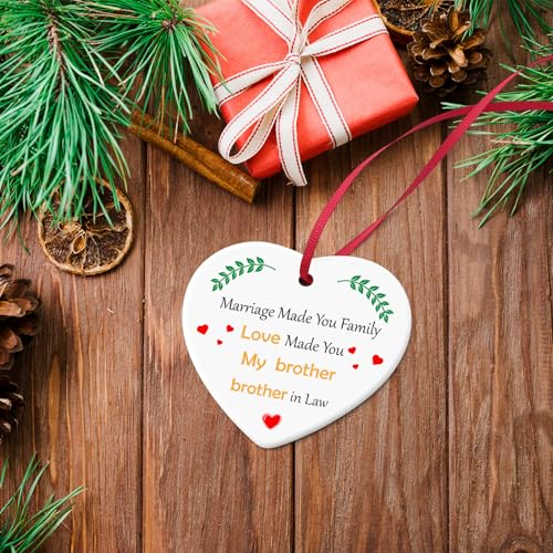 Ceramic Christmas Ornament for Brother-in-Law - Unique Gift