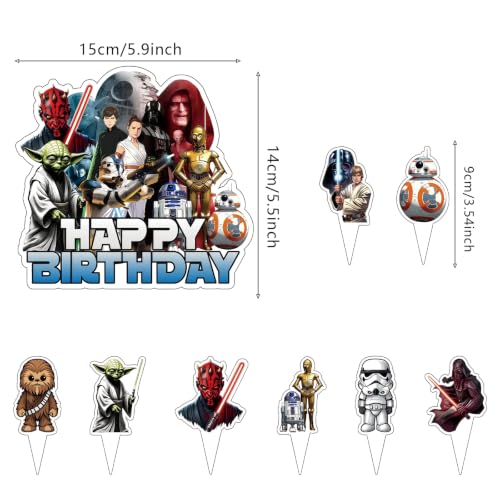 25PCS Star Wars Cake Toppers & Cupcake Decorations for Parties