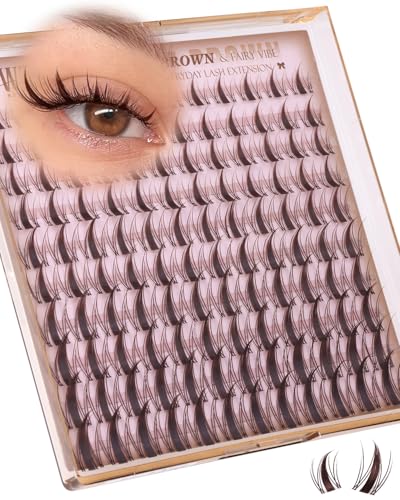 Brown Lash Clusters Manga Eyelash Natural Extensions 8-16mm Wispy