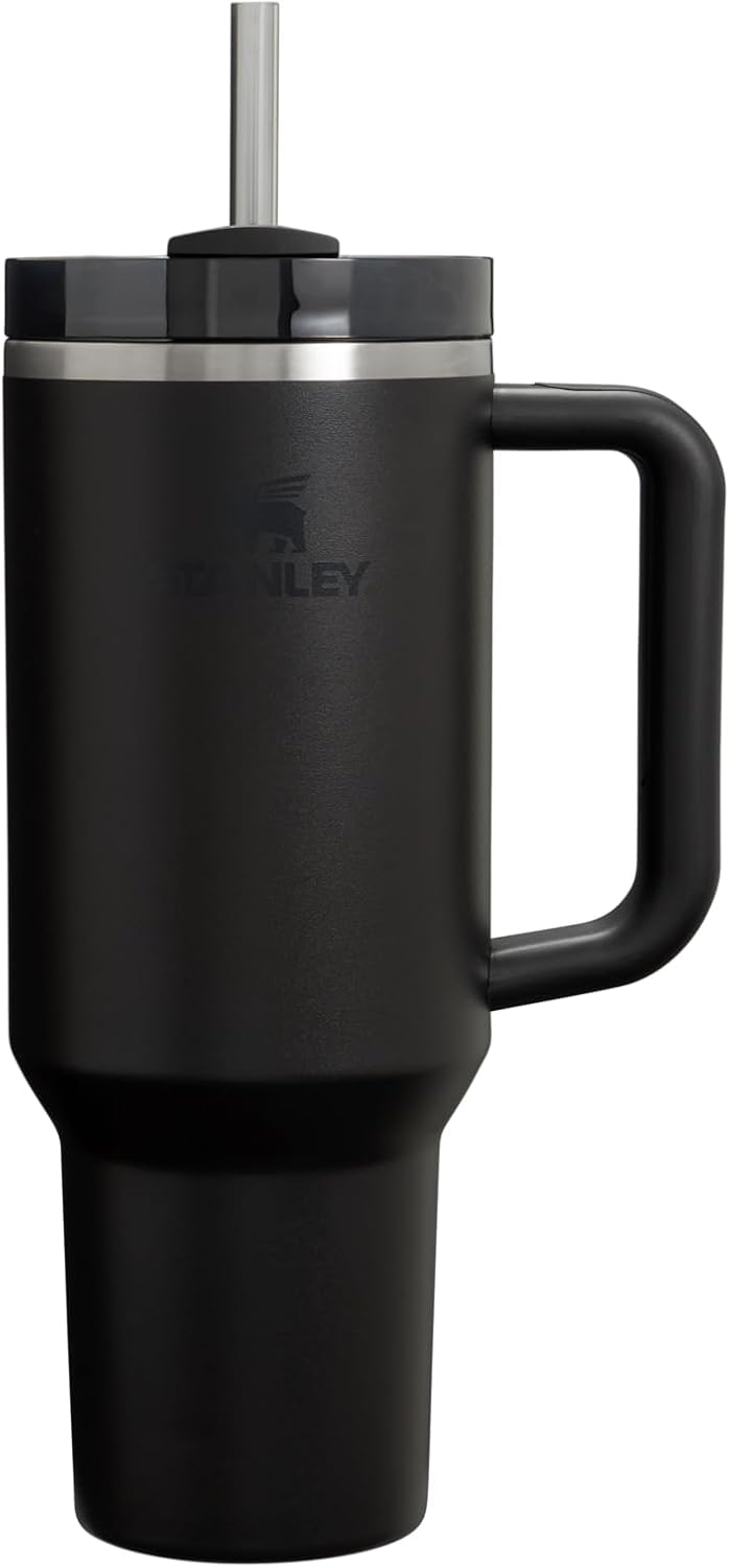 STANLEY Quencher H2.0 Tumbler - 40 oz Insulated Stainless Steel Cup with Handle & Straw | BPA-Free | Black 2.0