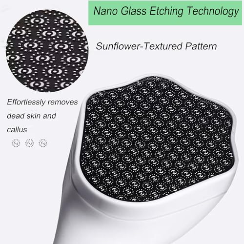 Nano Glass Foot File and Callus Remover for Hard Skin (White)