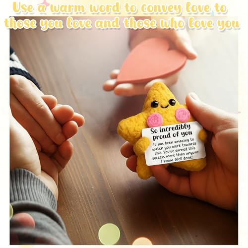Handcrafted Crocheted Star Keepsake - Proud of You Motivational Gift