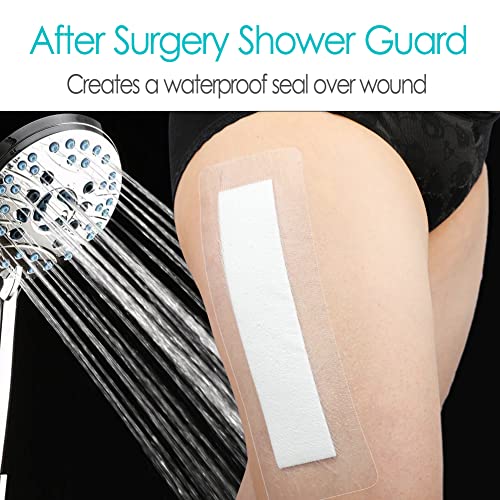 14 Pack 4"x10" Waterproof Adhesive Island Dressing for Knee Replacement Post-Surgery Recovery Bordered Gauze Bandages with Non-Stick Pad for Hip Surgical Incision Care Shower Protection