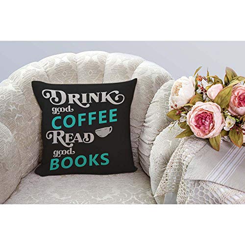HGOD DESIGNS Decorative 18x18 Cotton Linen Throw Pillow Cover - Double-Sided Print