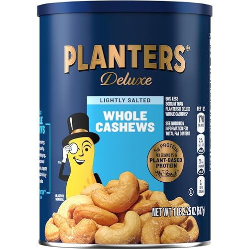 PLANTERS Lightly Salted Cashews, 18.25 Oz - Plant-Based Protein Snack