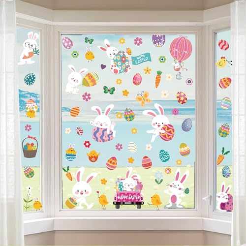 Easter Window Clings - 10 Sheets of Vibrant Decor for Glass