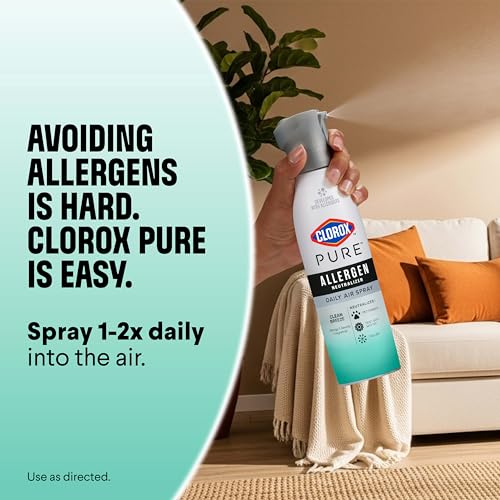 Clorox PURE Allergen Neutralizer Daily Air Spray, Clean Breeze, 8 Oz