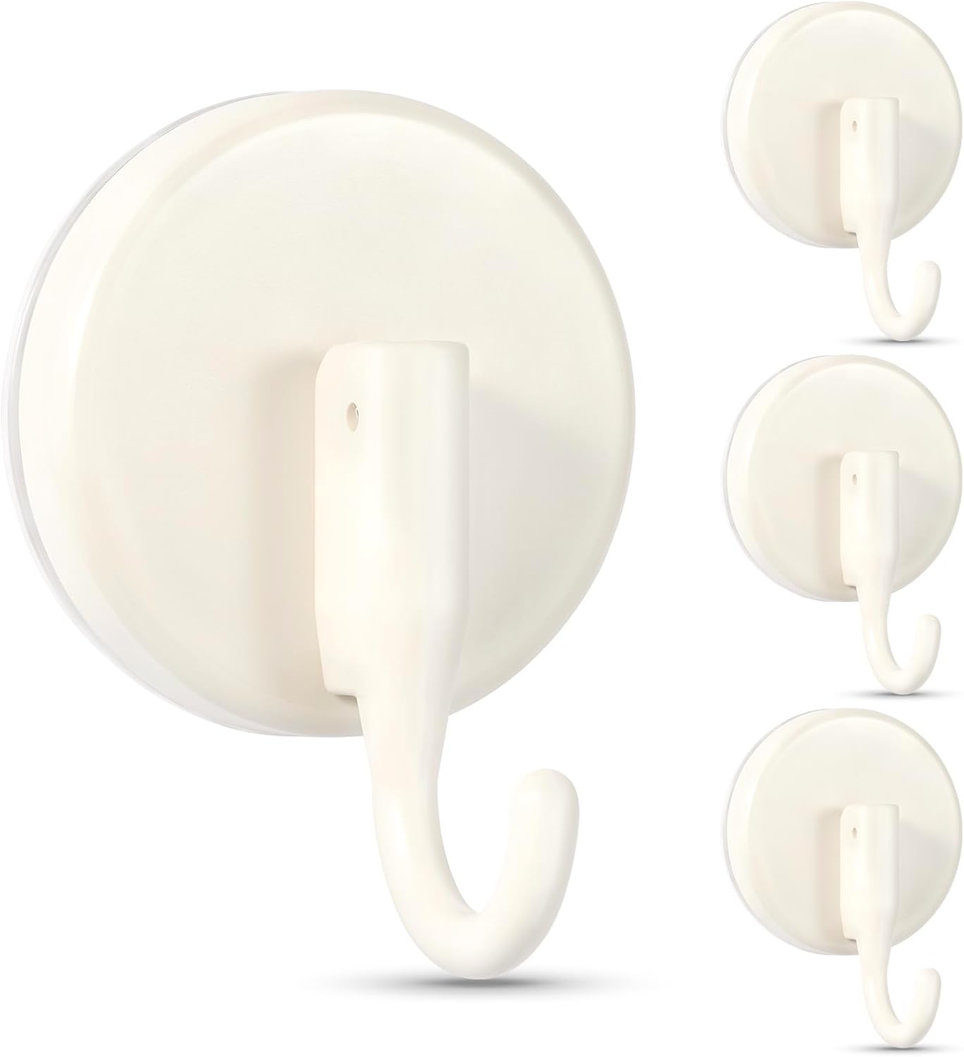 OUTXE Wreath Hanger - Upgraded Suction Cup Hook for Front Door & Windows | 4-Pack (White)