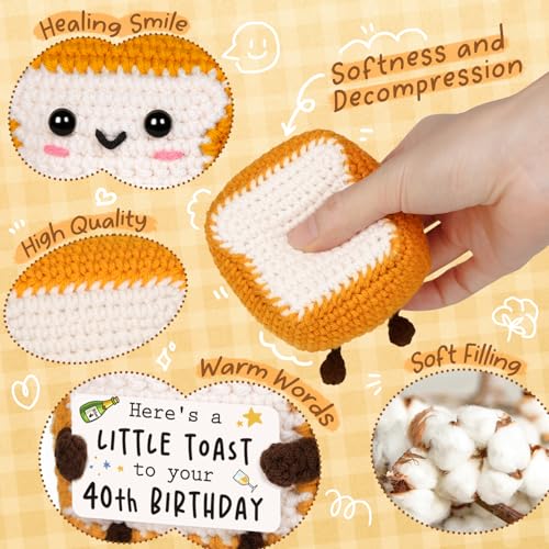 Handmade Crochet Toast - Heartwarming 40th Birthday Gift